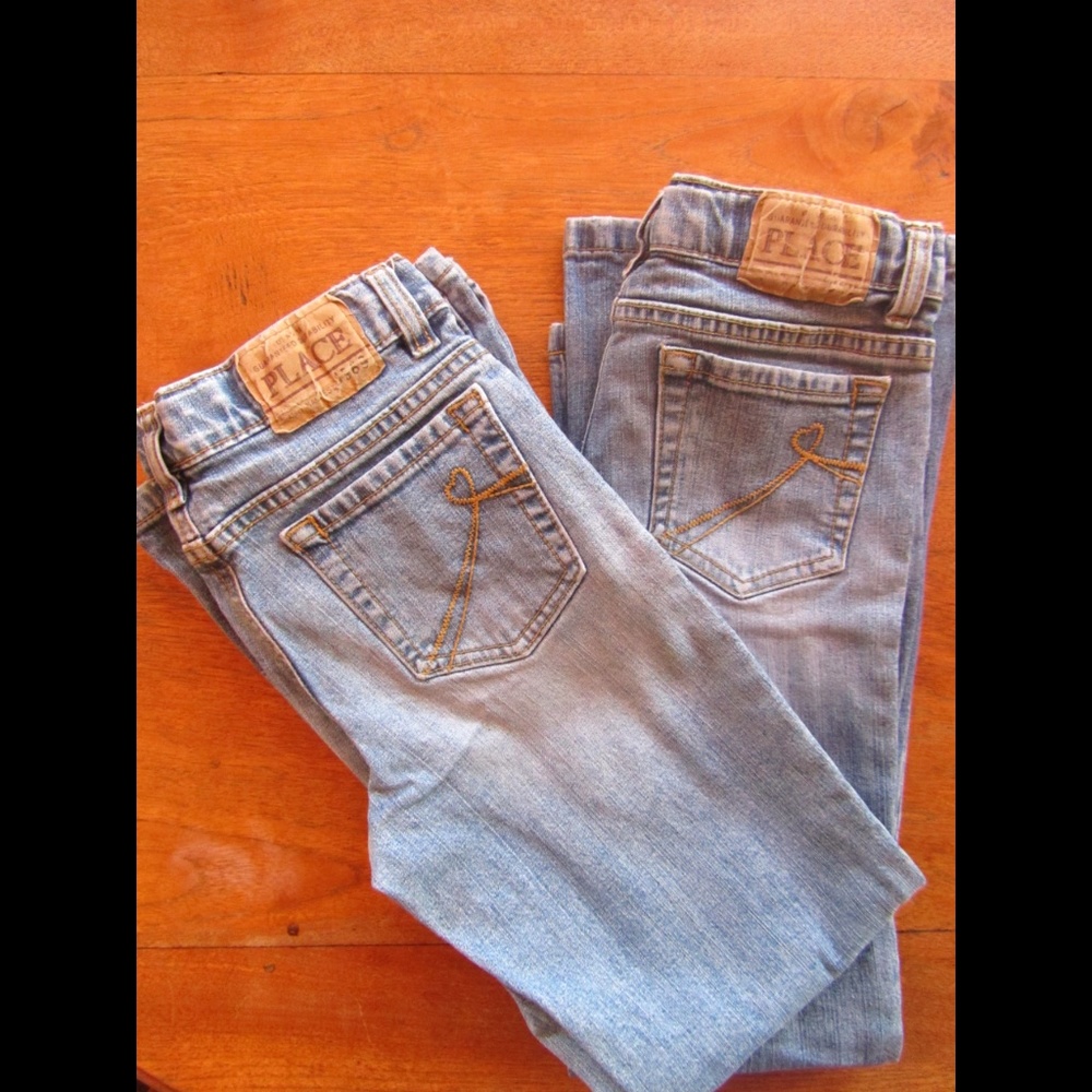 2 Pairs of Children's Place Flare Stretch Jeans 8